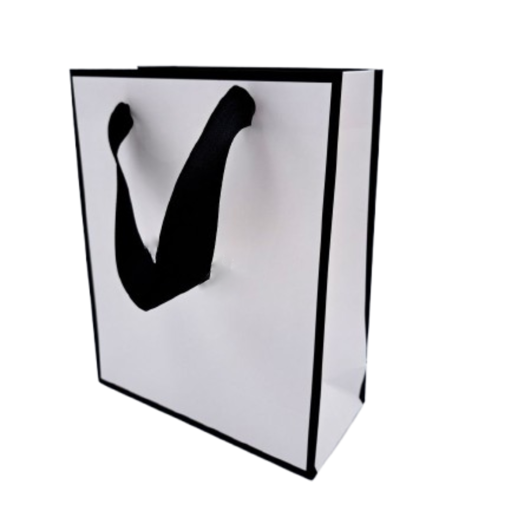 Gift Bag - 20x9.5x28cm - Black & White | D1219