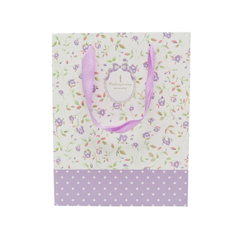 Gift Bag - 26x12x32cm - Purple Floral | D1224