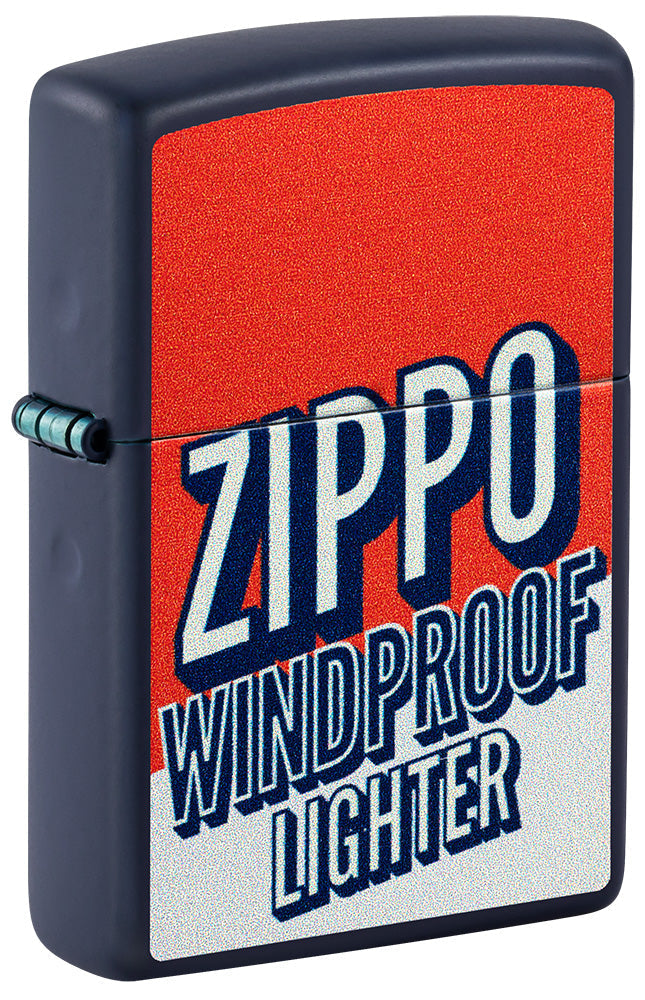 Zippo Color Block Zippo Design Navy Matte Windproof Lighter | 46486