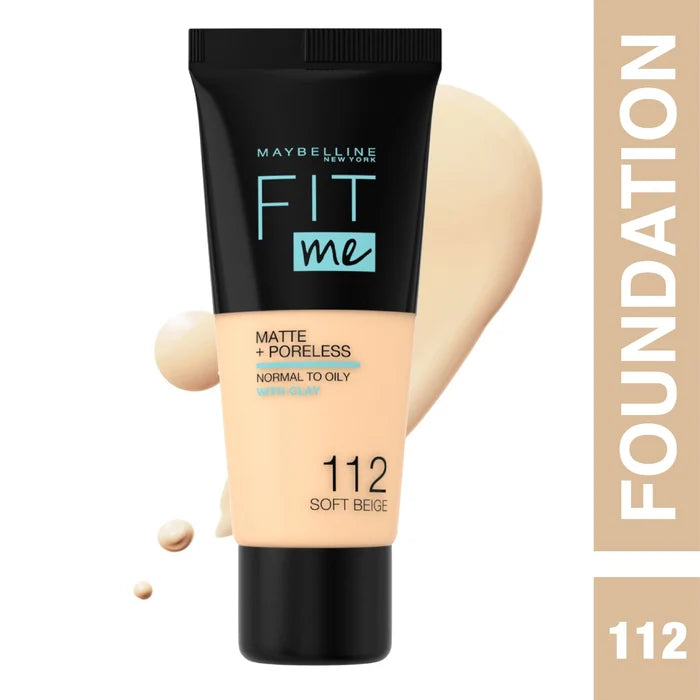 Maybelline New York Fit Me Matte + Poreless Liquid Foundation for Normal to Oily Skin