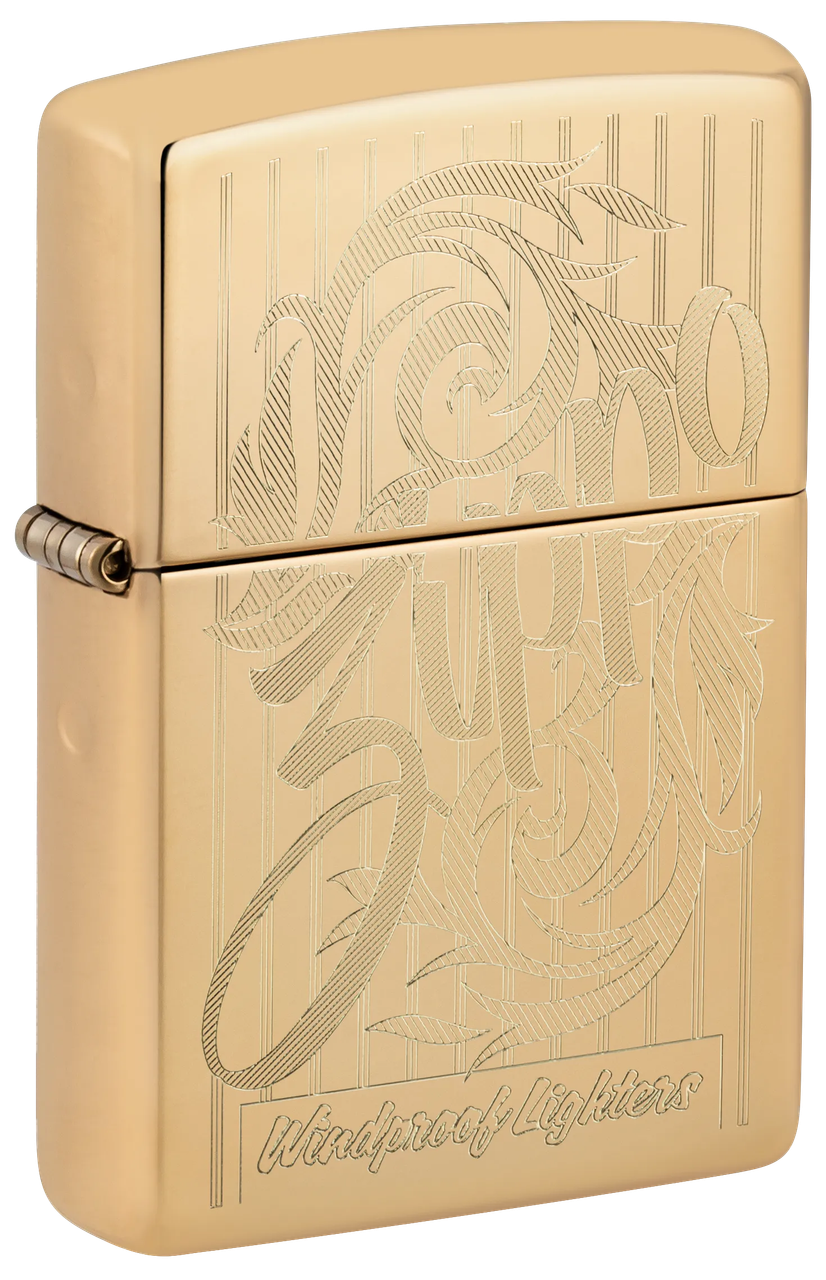 Zippo Swirling Filigree Design High Polish Brass Windproof Lighter | 46568