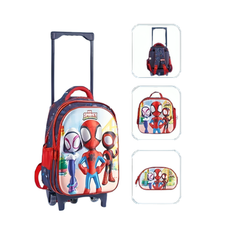 Spiderman 14" Trolley School Bag with Lunch Bag and Pencil Case | 478145-6
