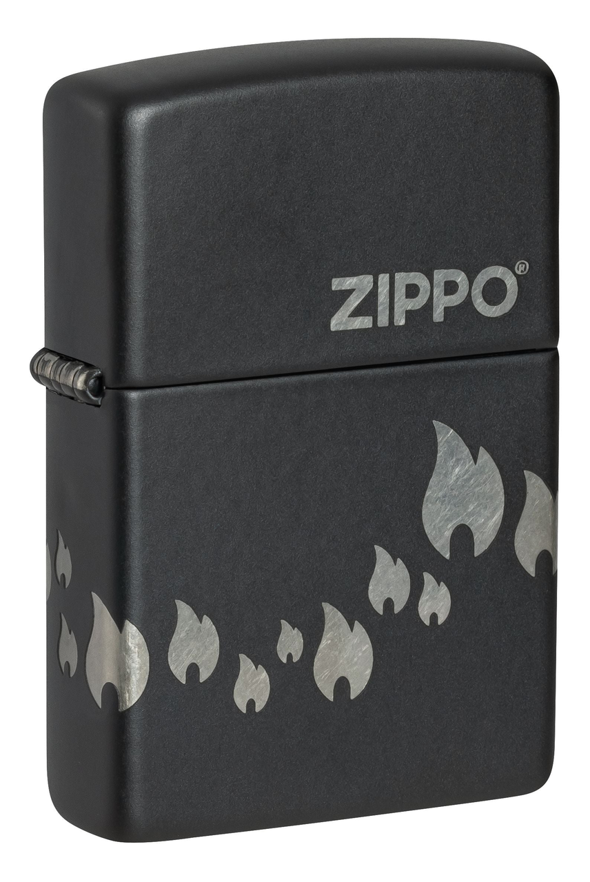 Zippo Flame Design Black Matte Windproof Lighter | 48980