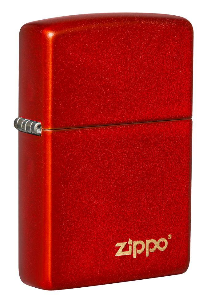 Zippo Metallic Red Lasered Logo Windproof Lighter | 49475ZL