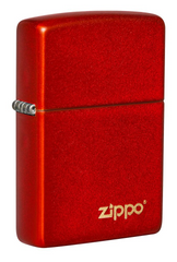 Zippo Metallic Red Lasered Logo Windproof Lighter | 49475ZL