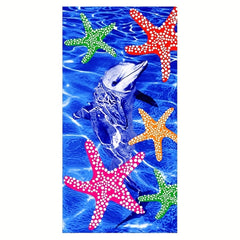 Beach Towel – Dolphin & Starfish Print | AL-42285-100