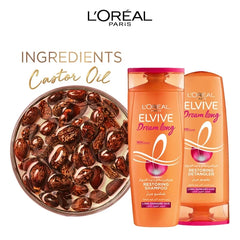 L'Oréal Paris Elvive Dream Long Restoring Shampoo for Long Damaged Hair with Keratin & Castor Oil