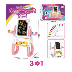 3-in-1 Double-Sided Glow Drawing Board