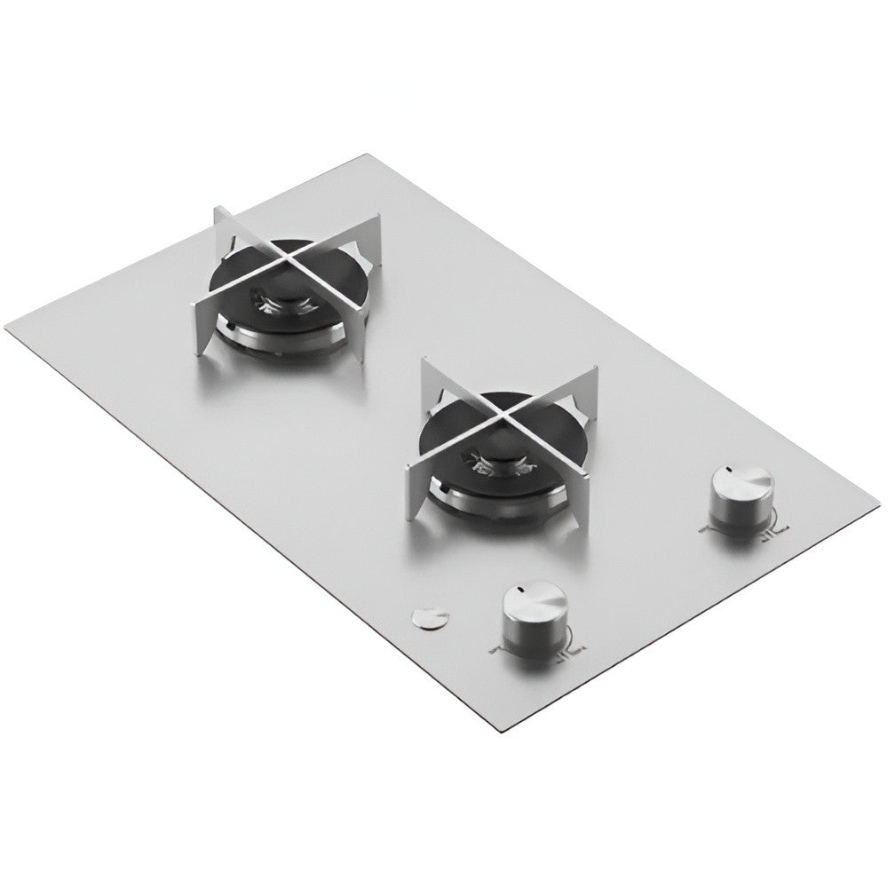Pianeta Grill Stainless Steel Gas Cooktop Dual Double Hob – Countertop Gas Burner | 2058