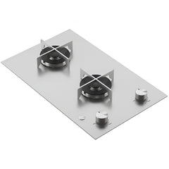 Pianeta Grill Stainless Steel Gas Cooktop Dual Double Hob – Countertop Gas Burner | 2058