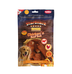 Nobby StarSnack Barbecue Chicken & Beef Roll Dog Treats 180g | NO50888