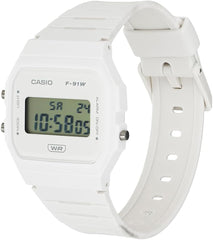 Casio Vintage Digital Men Watch - White | F-91WB-7ADF