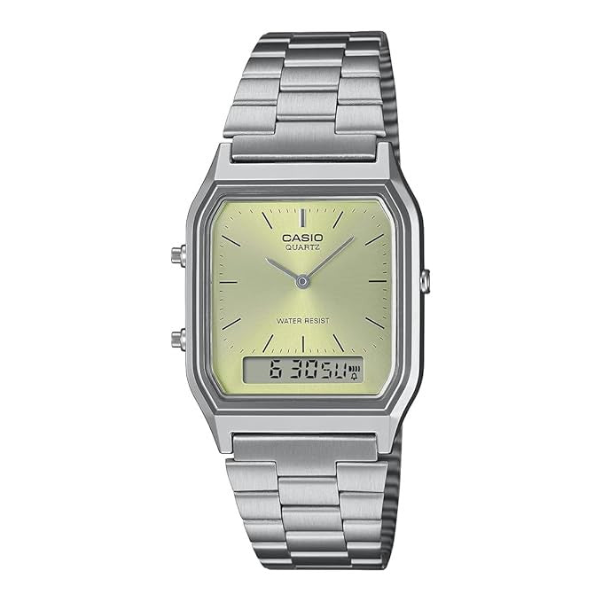 Casio Unisex Vintage Watch - Silver / Champagne | AQ-230A-9AMQYDF