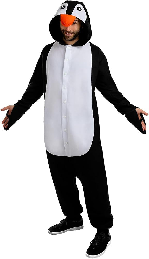 Penguin Costume for Girls Black & White – Large | 091357