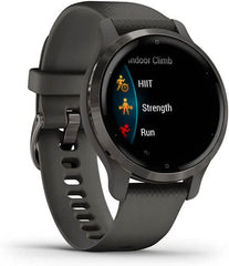 Garmin Venu 2S Fitness Smartwatch, Slate Bezel with  Graphite Silicone Band