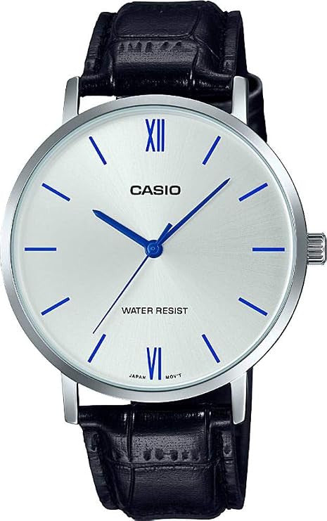 Casio Men 3H Watch - Silver / White / Black | MTP-VT01L-7B1UDF