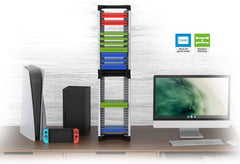 Dobe Game Storage Stand With 2 Hooks For 23 Physical Gaming Discs PS4 | PS5 | Xbox | Nintendo Switch 2 Packs