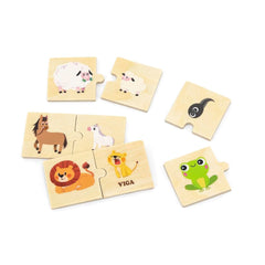 Viga Wooden Mom and Baby Puzzle Set 24-Piece | 44648