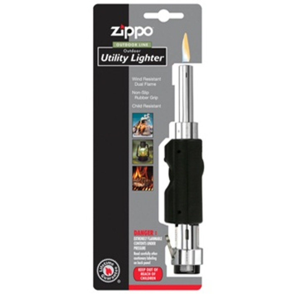 Zippo Outdoor Utility Lighter - Chrome / Rubberized Black | 121392
