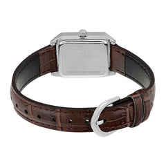 Casio Women 3H Watch - Silver / White / Brown | LTP-V007L-7E2UDF