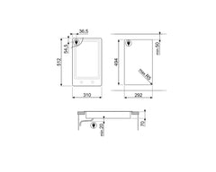 SMEG Domino Built-In Teppanyaki 30cm Stainless Steel | PGF30T-1