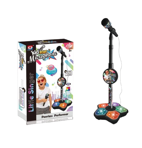 He Sheng Li Kid Star Standing Microphone - Black | 5350A