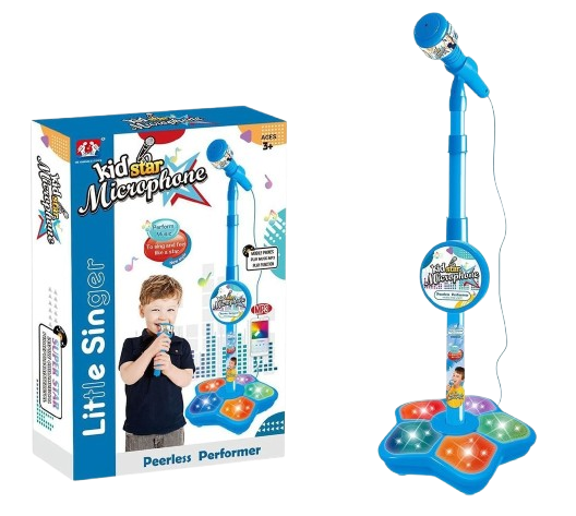 He Sheng Li Kid Star Standing Microphone - Blue | 5351A