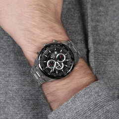 Casio Edifice Men Chronograph Watch - Silver Black | EF-539D-1AVUDF