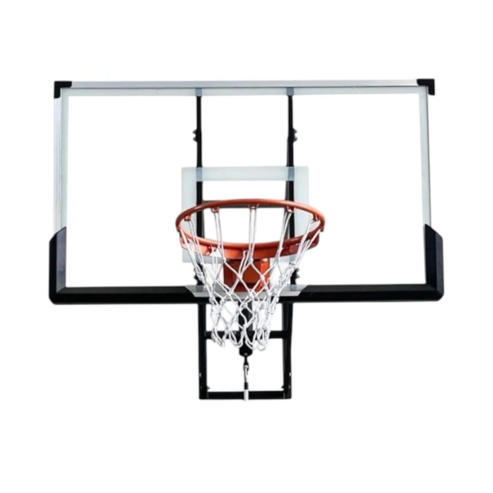 Wall-Mounted Adjustable Basketball Hoop with Tempered Glass Backboard | SO30x