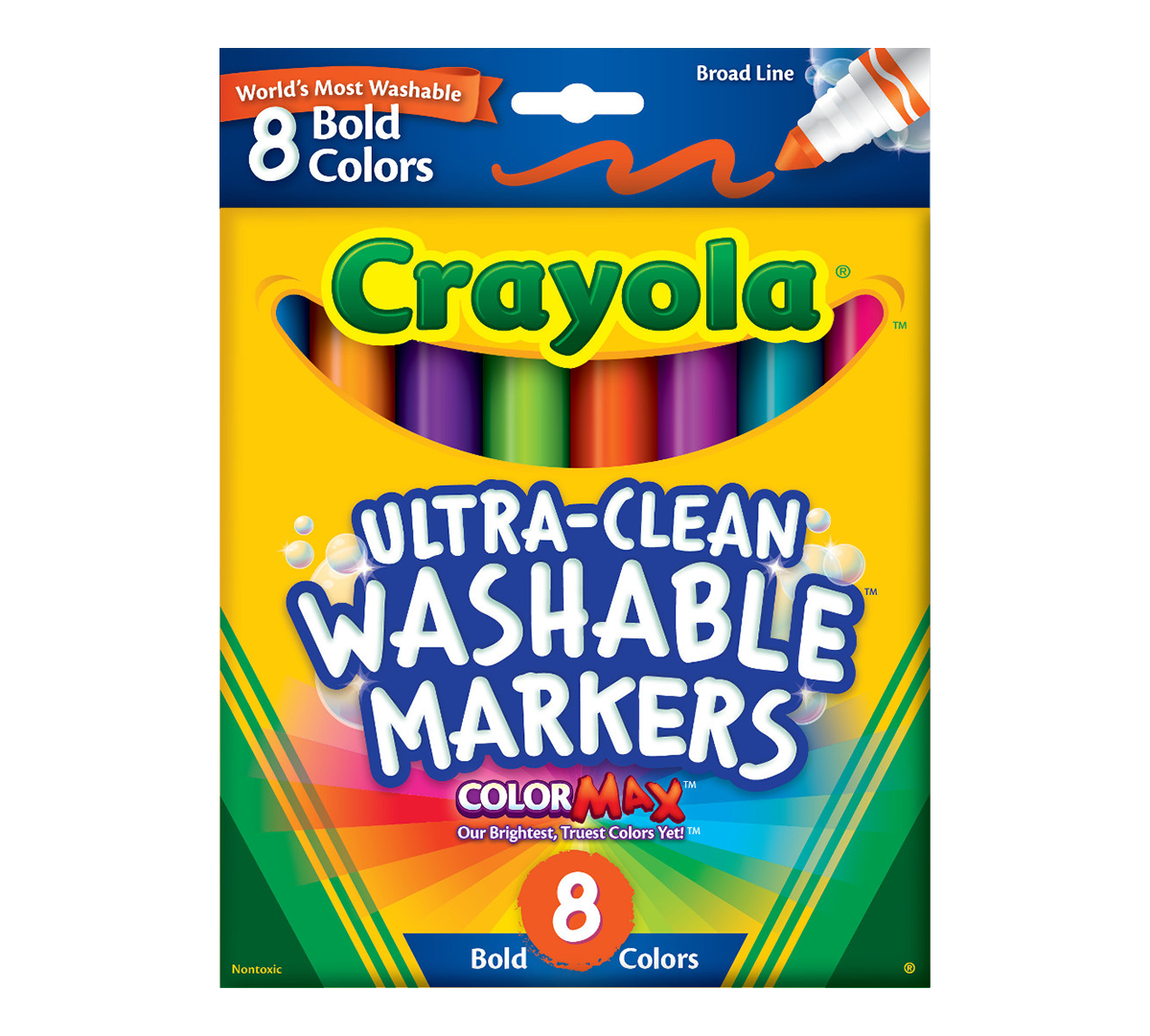 Crayola 8 Ultra Clean Washable Markers Broad Line | CY588328G
