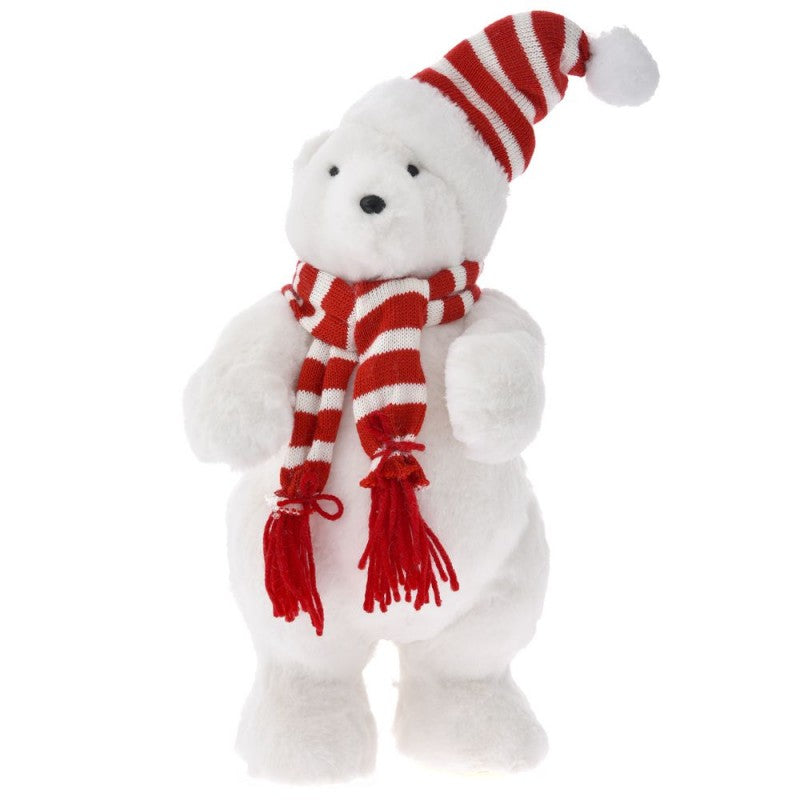Christmas Polar Bear with Striped Hat & Scarf | YCB007 / YCB009
