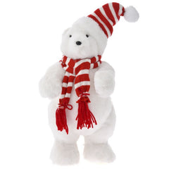 Christmas Polar Bear with Striped Hat & Scarf | YCB007 / YCB009