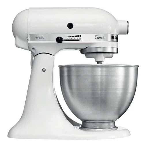 KitchenAid Classic 4.3 L Tilt-Head Stand Mixer Matte White | 5K45SSEFW