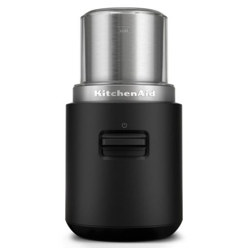 نظام المطبخ اللاسلكي KitchenAid Go، مطحنة قهوة لاسلكية بشفرة - أسود مطفي | 5KBGR100BM