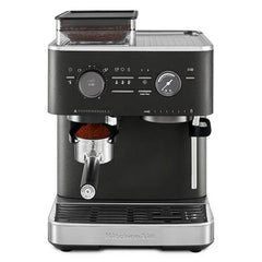 KitchenAid Semi-Automatic Espresso Machine with Burr Grinder Cast Iron Black | 5KES6551EBK