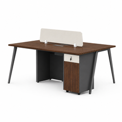 Valencia 2-Seat Brown Office Workstation | VL XR-D221222