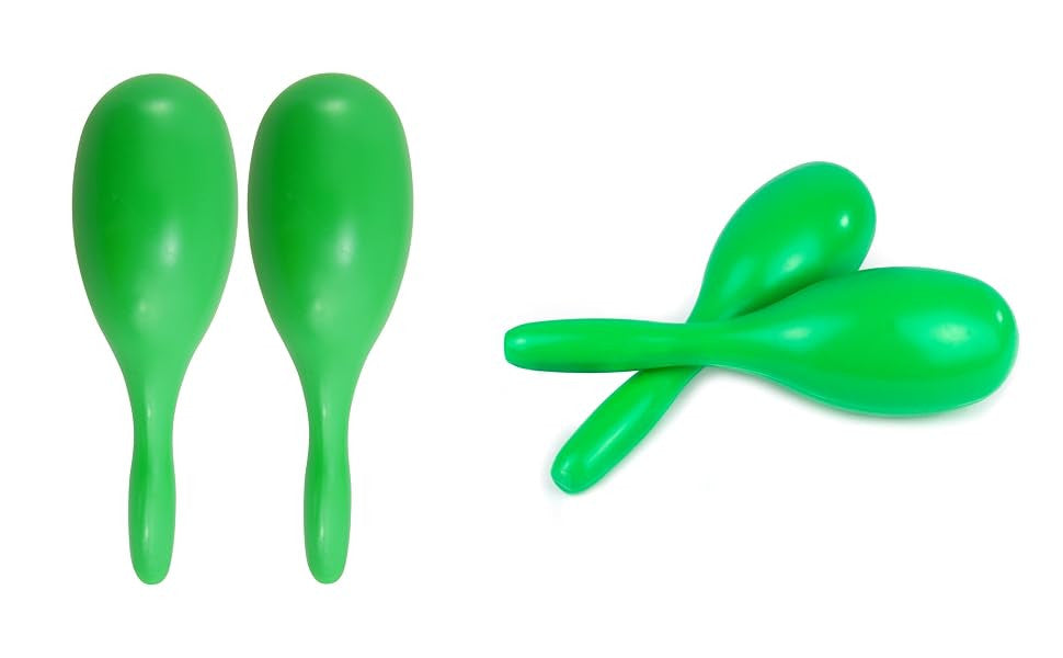 Green Plastic Maracas Musical Shaker Set | HD-30832A