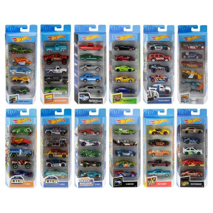Hot Wheels 5-Pack Car Assortment | MTHW1806