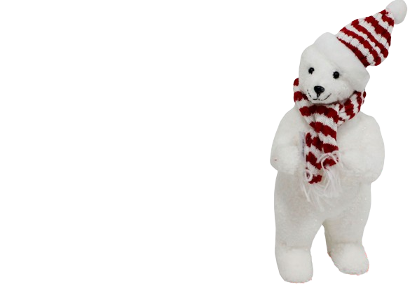 Christmas Polar Bear Plush Decoration
