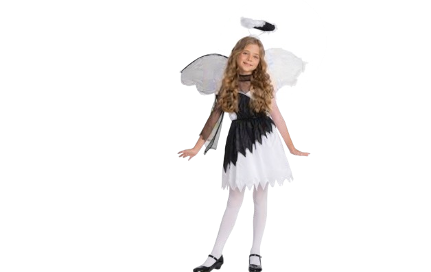 Black & White Angel Costume for Children | 95125