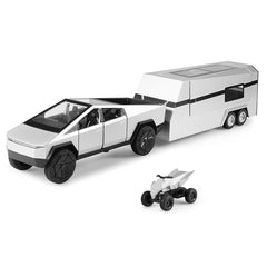 Diecast 1/24 Metal Model Truck with Trailer - Silver |32363