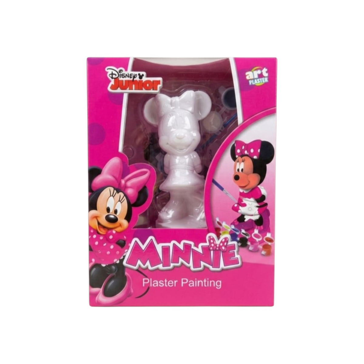 Disney Junior Minnie Art Plaster Painting Kit with 6 Paint Pots & 2 Brushes | XP-077