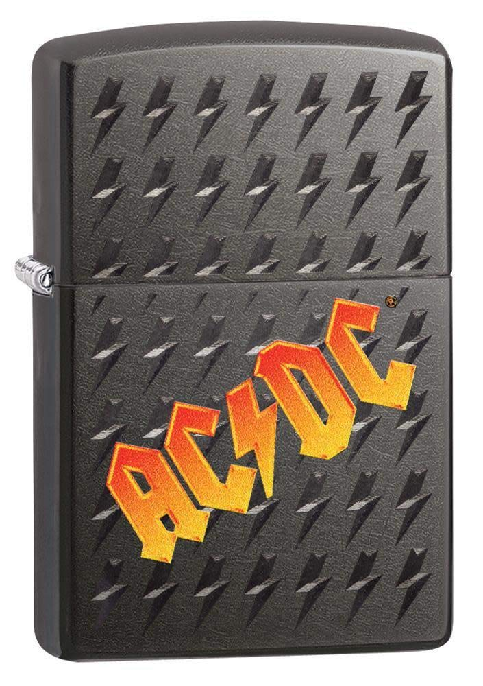 Zippo AC/DC Grey Iced Windproof Lighter | 49014