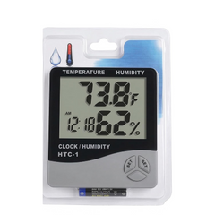 HTC-1 Digital Hygrometer Thermometer with Clock & Big LCD Display | IG277