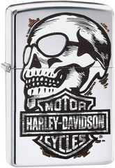 Zippo Harley-Davidson Skull & Logo Lighter - High Polish Chrome | 29281