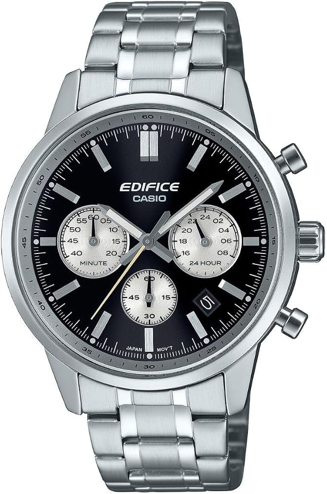 Casio Edifice Men Chronograph Watch - Black Silver | EFR-575D-1ADF