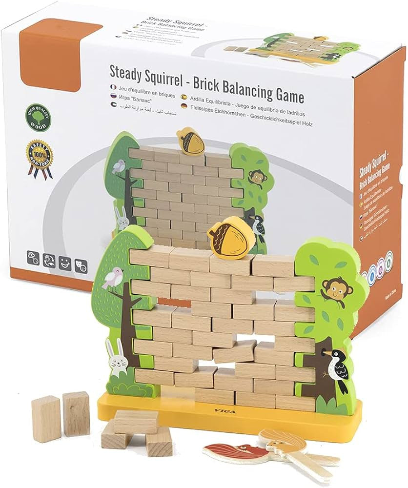 Viga Steady Squirrel Brick Balancing Game | 44566