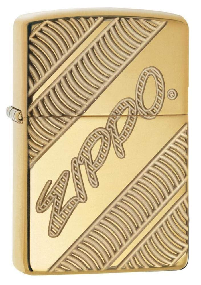 Zippo Armor Coiled High Polish Brass Windproof Lighter | 29625