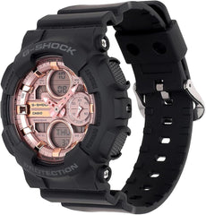 Casio G-SHOCK Analogue-Digital Women Watch - Black / Rose Gold | GMA-S140PG-1ADR