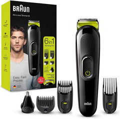Braun 6-in-1 Trimmer for Beard Hair Nose - Black | MGK3321
